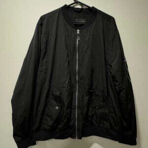 No Boundaries Men’s Black Bomber Jacket XL Zip Up Lightweight Casual Coat